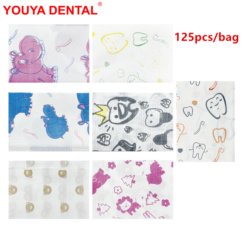 Desk Setup Clean - 125 stks Kids Dental Slabbetjes Wegwerp