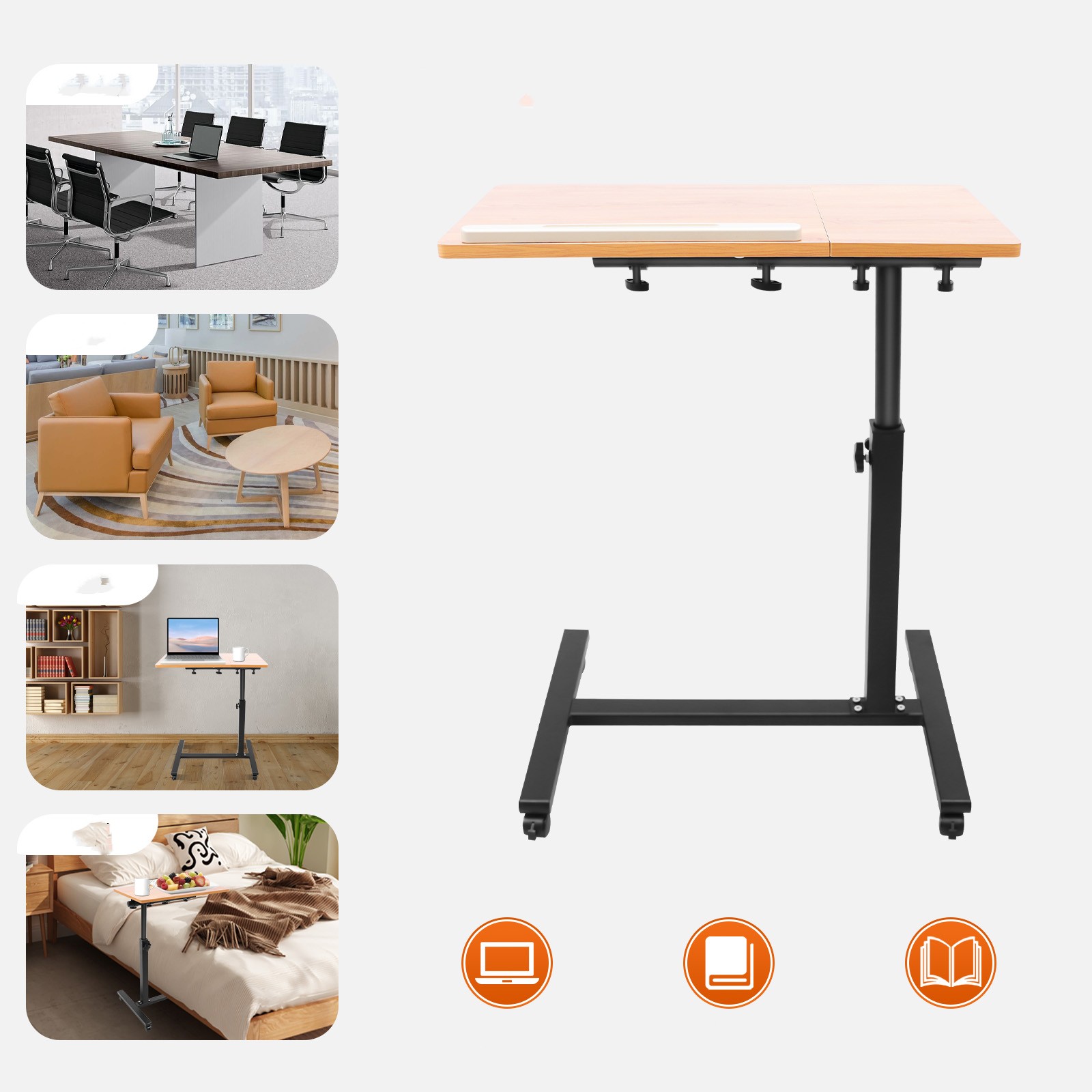 Desk Setup Maker - Mobiele laptoptafel, verstelbaar 360° ° Rotatie