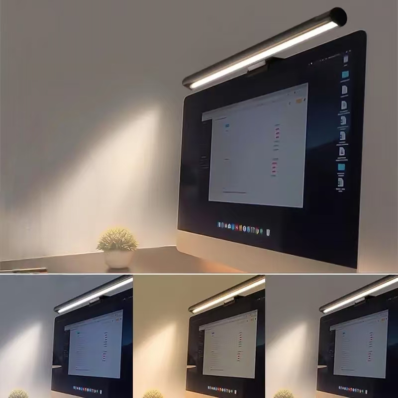 Desk Setup On Bed - Oogvriendelijke hangende bureaulamp met LED-monitorlamp –