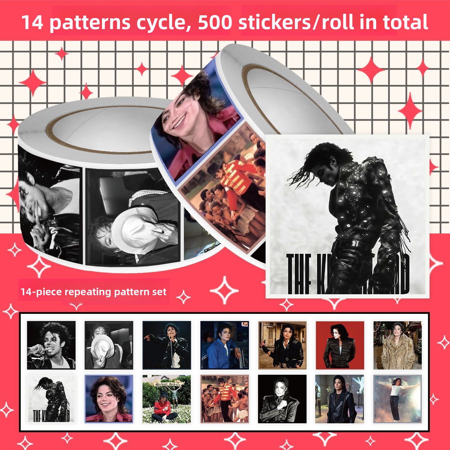 Desk Setup Design - 500 vellen nieuwe Michael Jackson-filmstickers, superleuke