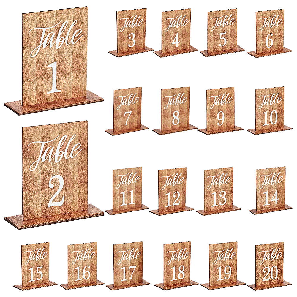 Desk Setup Design - 20 stuks elegante platte bedrukte houten