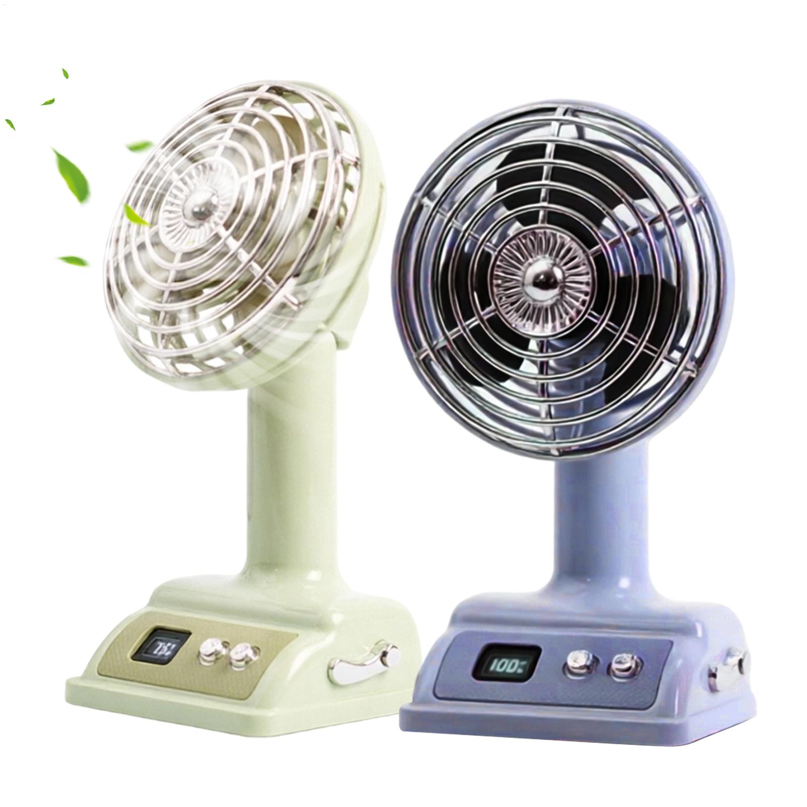 Fan Desk Small Usb - Kleine bureauventilator, draagbare USB-oplaadbare ventilator met