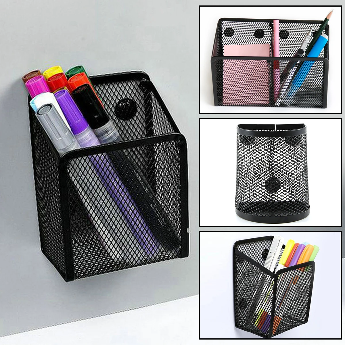 Pen Cup Magnetic - Metalen gaaspenbeker Stevige magnetische potloodhouder Draagbare