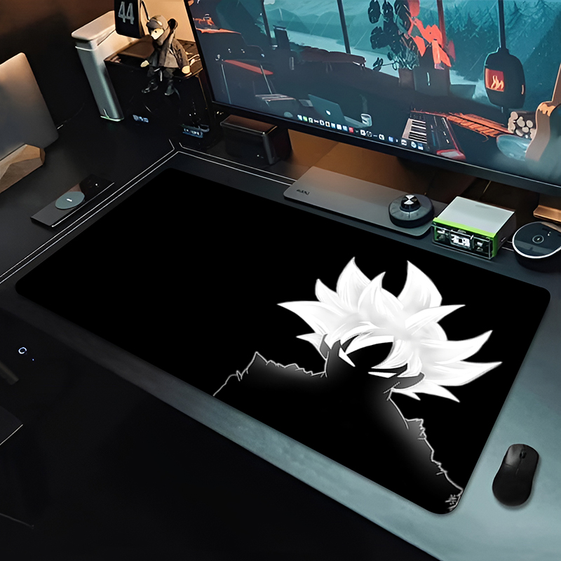 Desk Setup Carpet - DBZ Black Anime Muismat Dragon Ball