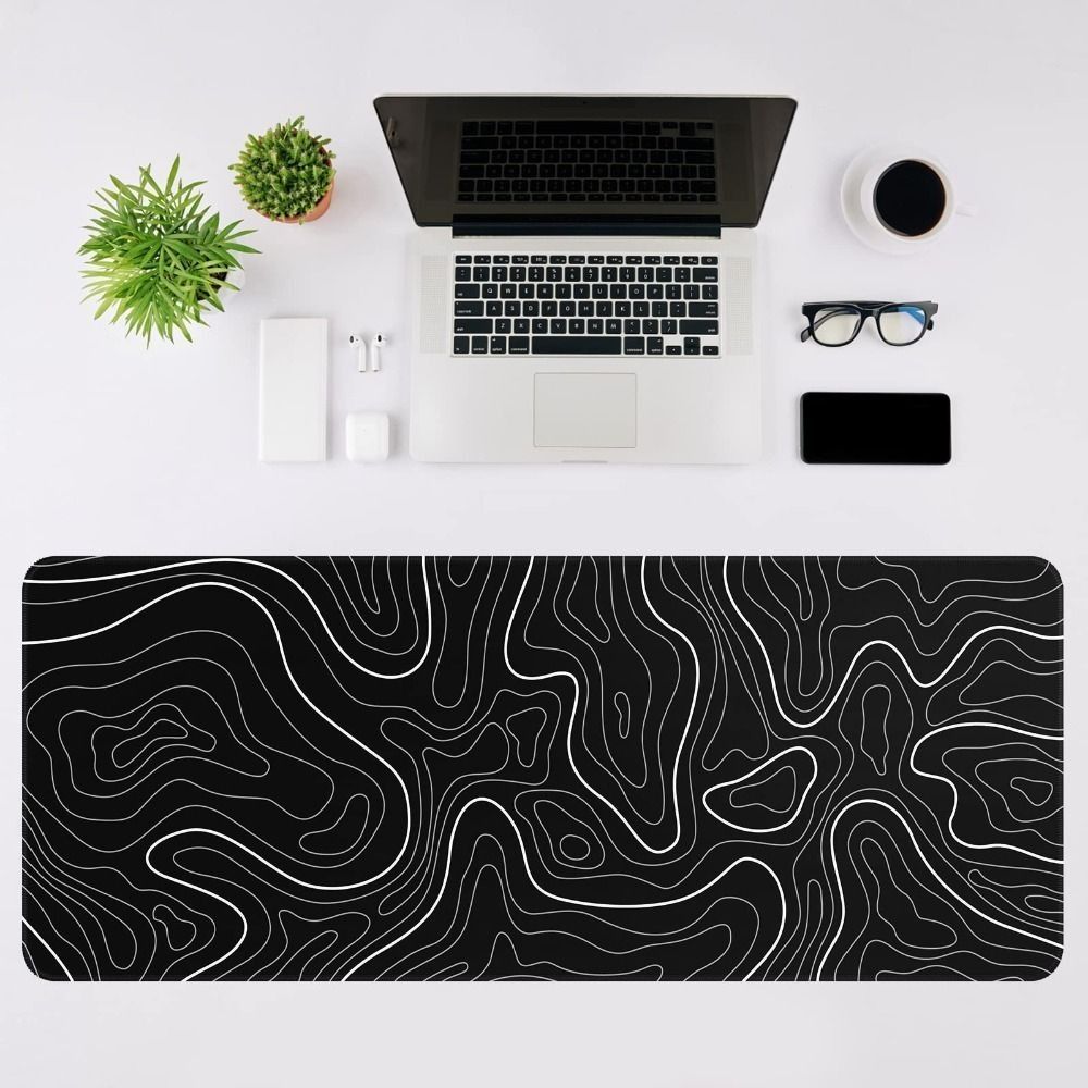 Desk Setup Carpet - Professionele gaming-muismat met topografische vorm, antislip,