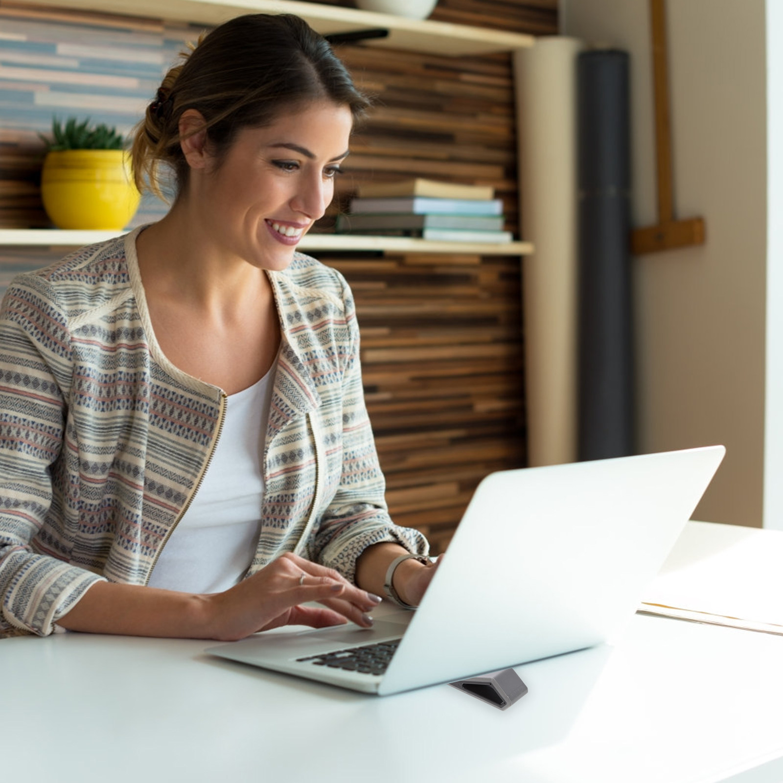 Desk Setup Design - 2-delige laptopstandaard, notebookverhoger, verstelbare hoogteondersteuning voor