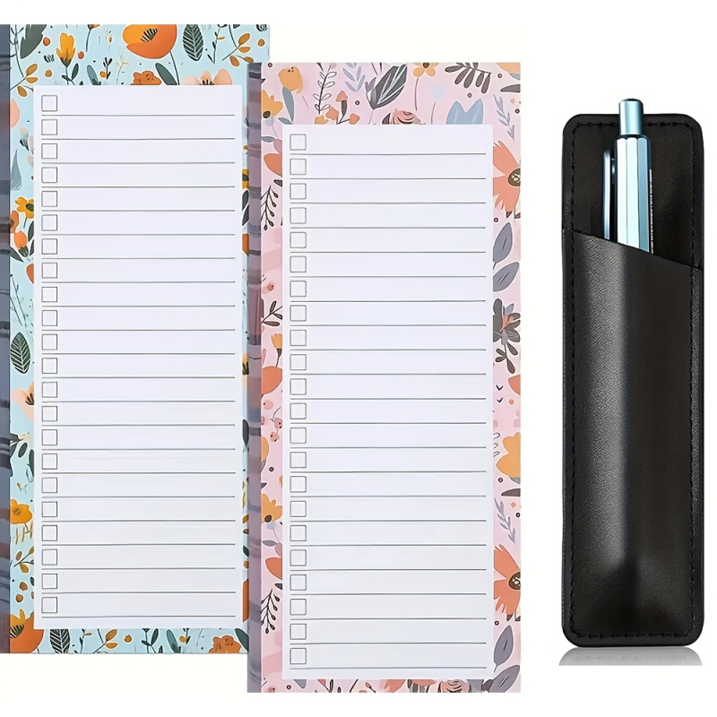 Pen Cup Magnetic - 3 stuks, 2 magnetische boodschappenlijstpads en