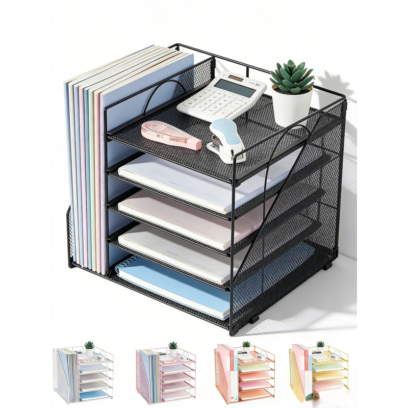 Desk Setup Design - 5-laags papieren archiefrek Office Desktop Document