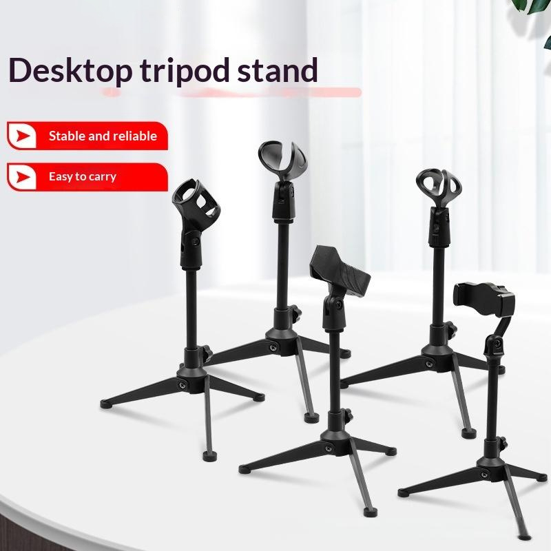 Desk Setup Equipment - Microfoonstandaards Desktop-tripods Mini draagbare tafelstandaard Verstelbare