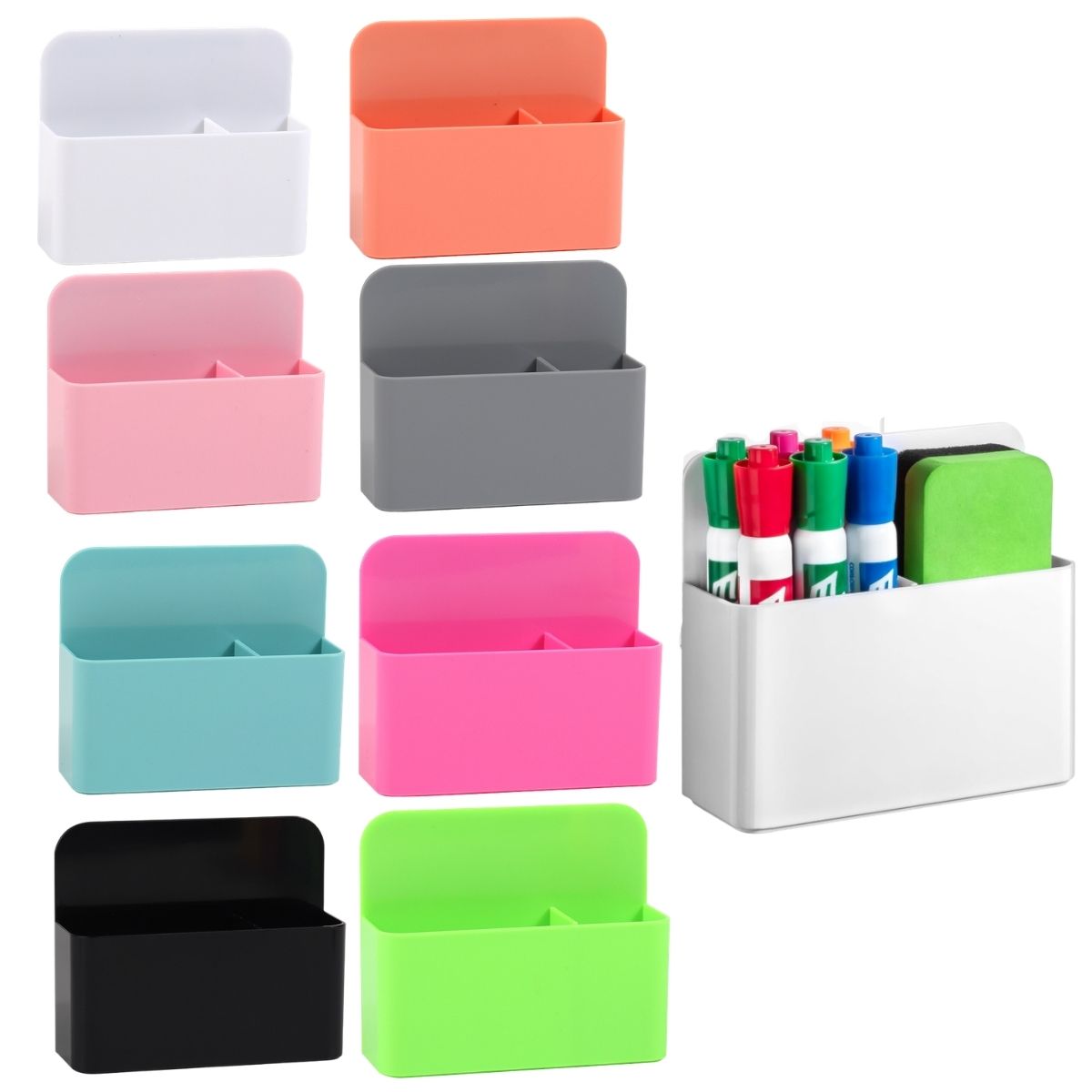 Pen Cup Magnetic - 2 stuks magnetische droog uitwisbare markerhouder