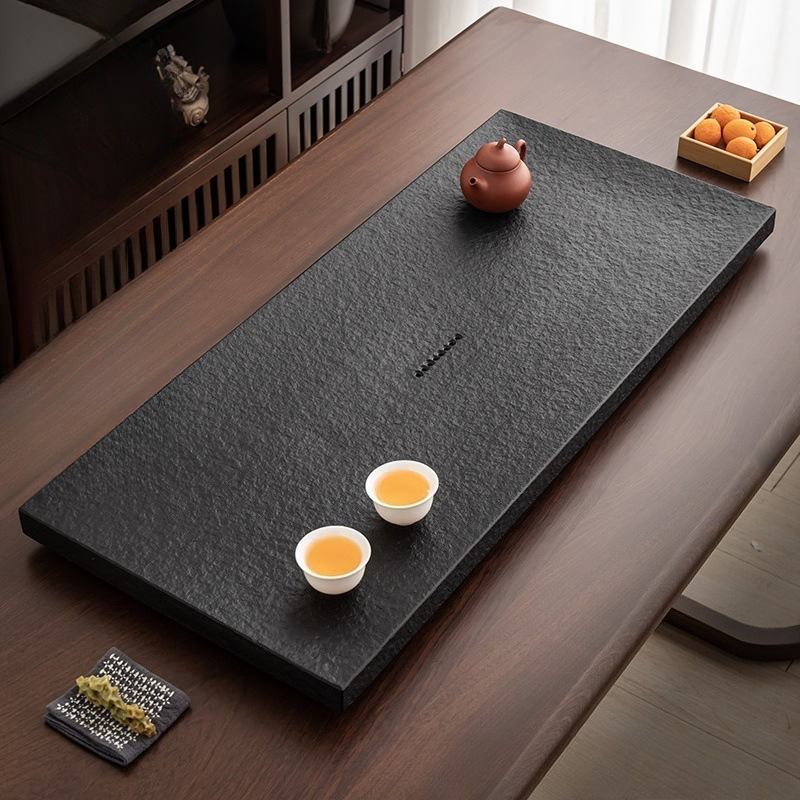 Desk Setup Equipment - Natuurlijke zwarte stenen theeblad, Chinese Kung