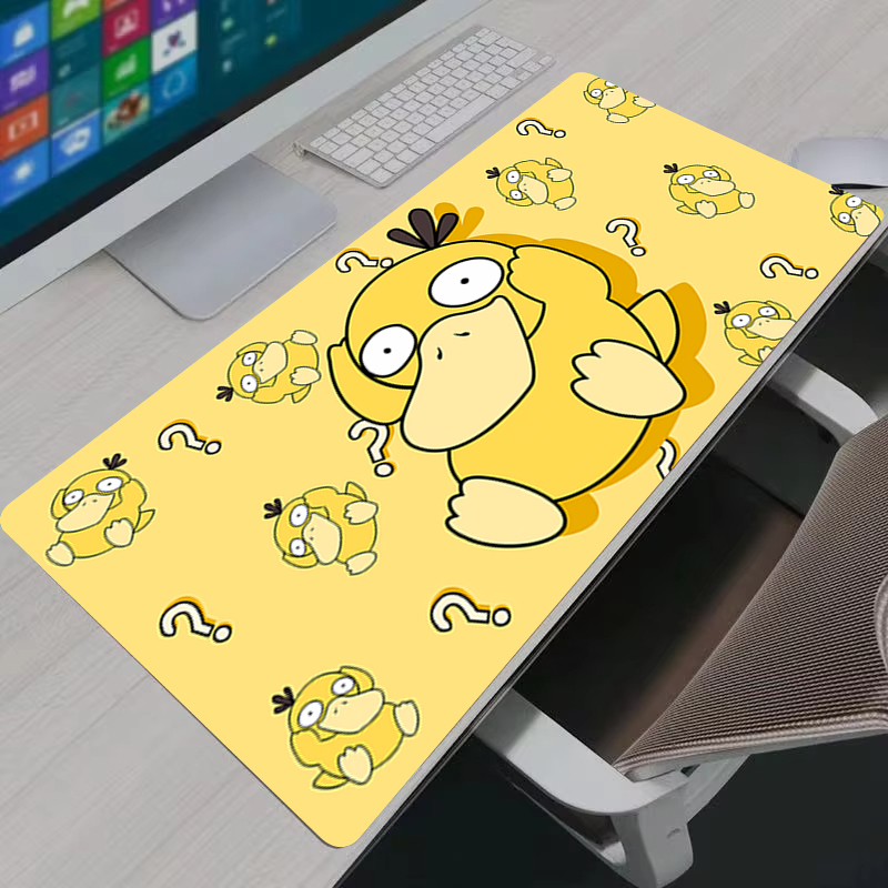 Desk Setup Mat - Muismat Anime P-Pokemon Psyduck XXL Grote