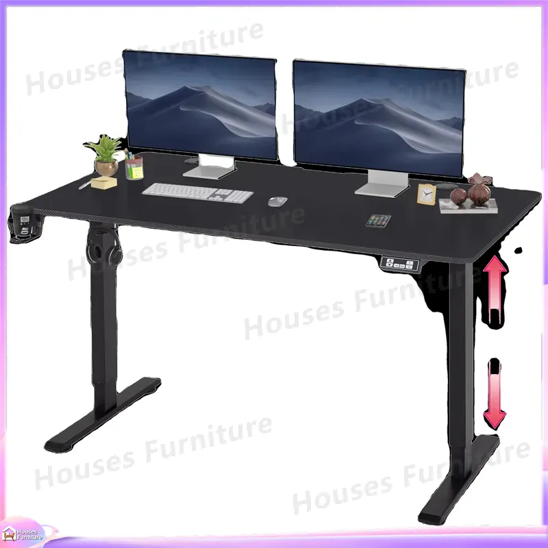 Desk Setup Pc And Laptop - Grote gaming computerbureau met RGB LED-verlichting,