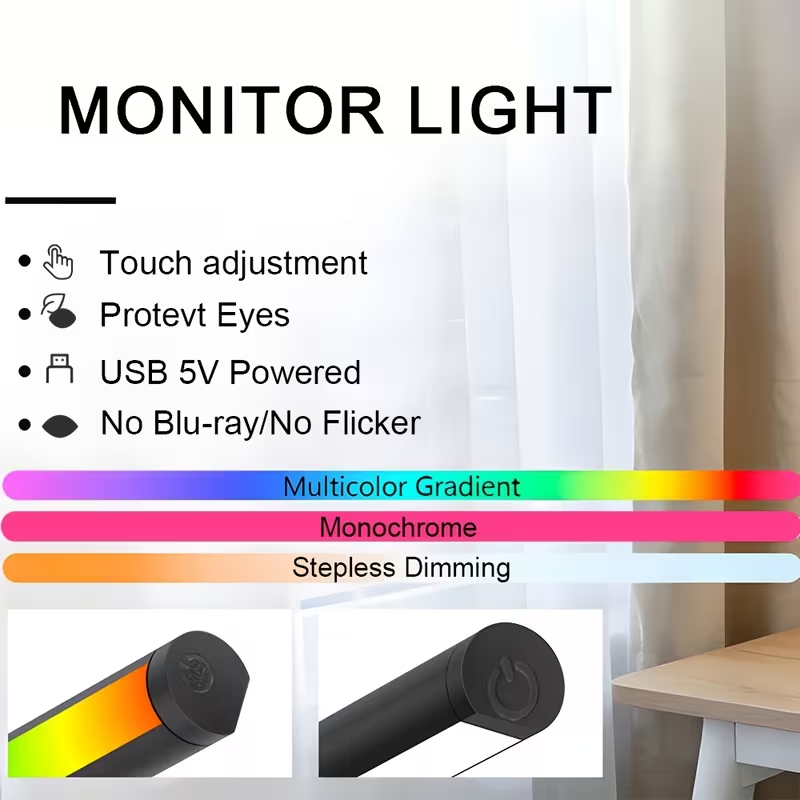 LED-monitorlichtbalk 30cm 40cm - Desk Setup Modern recensie en prijs
