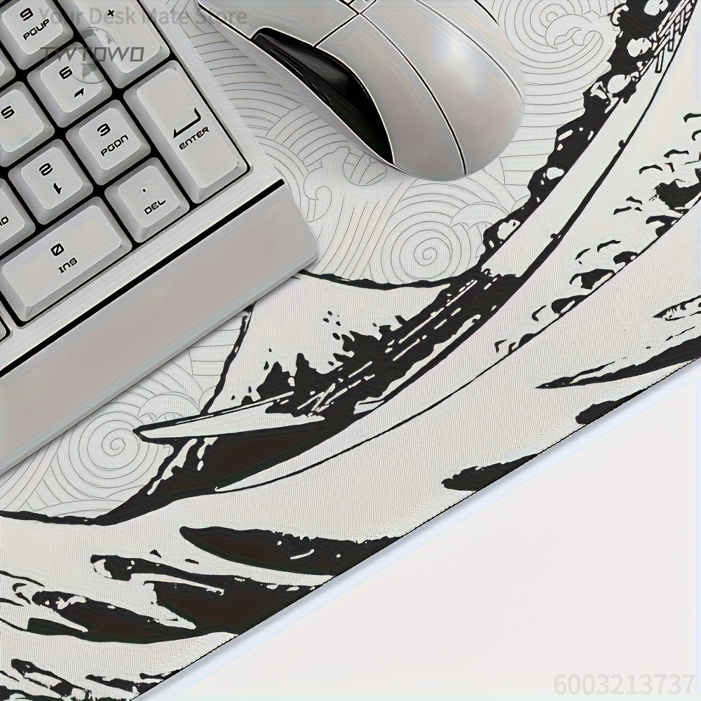 Zwart-witte Wave Art XXL burea - Desk Setup Pc And Laptop recensie en prijs
