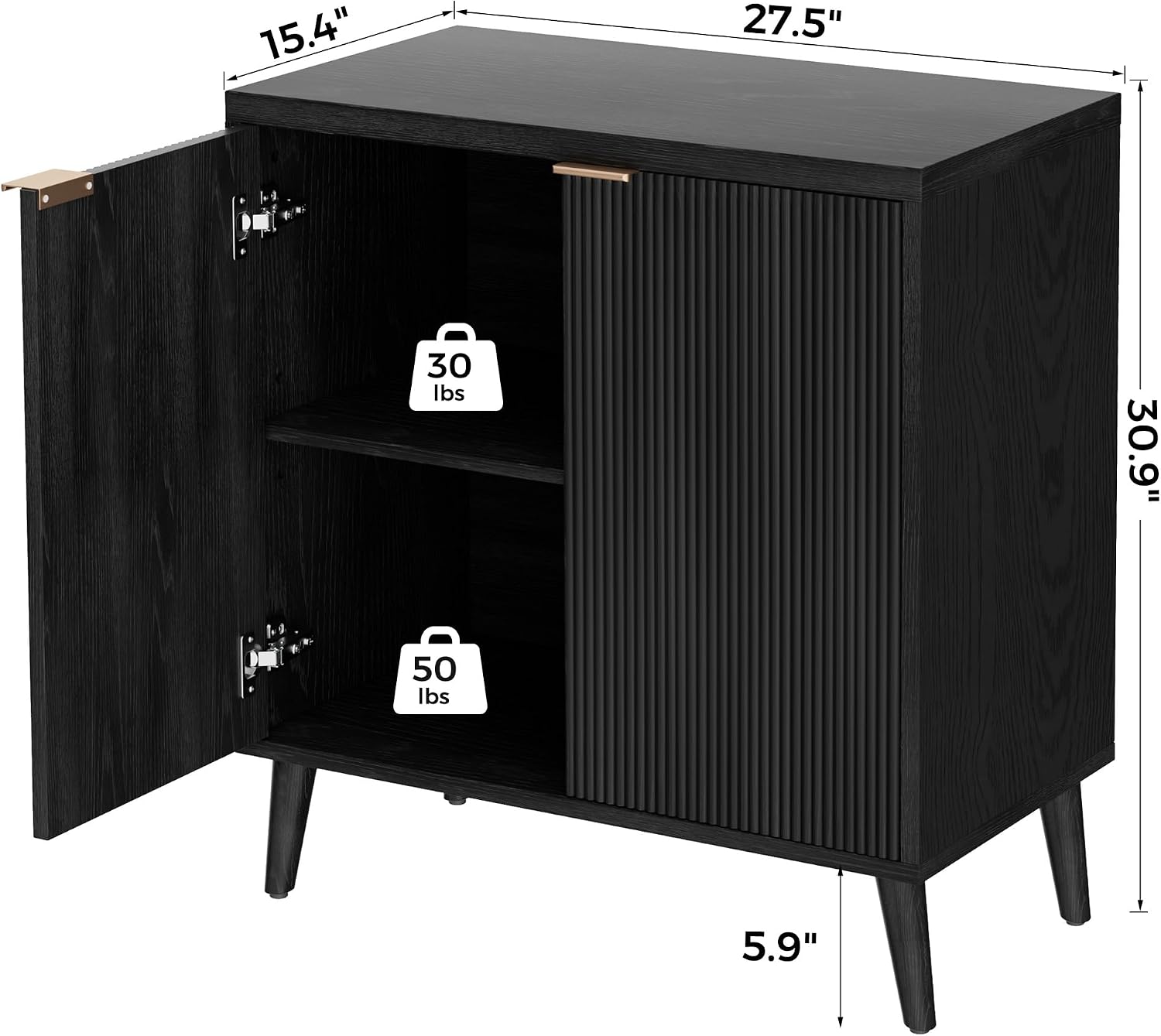 Gecanneleerde buffetkast met o - Desk Setup Modern recensie en prijs