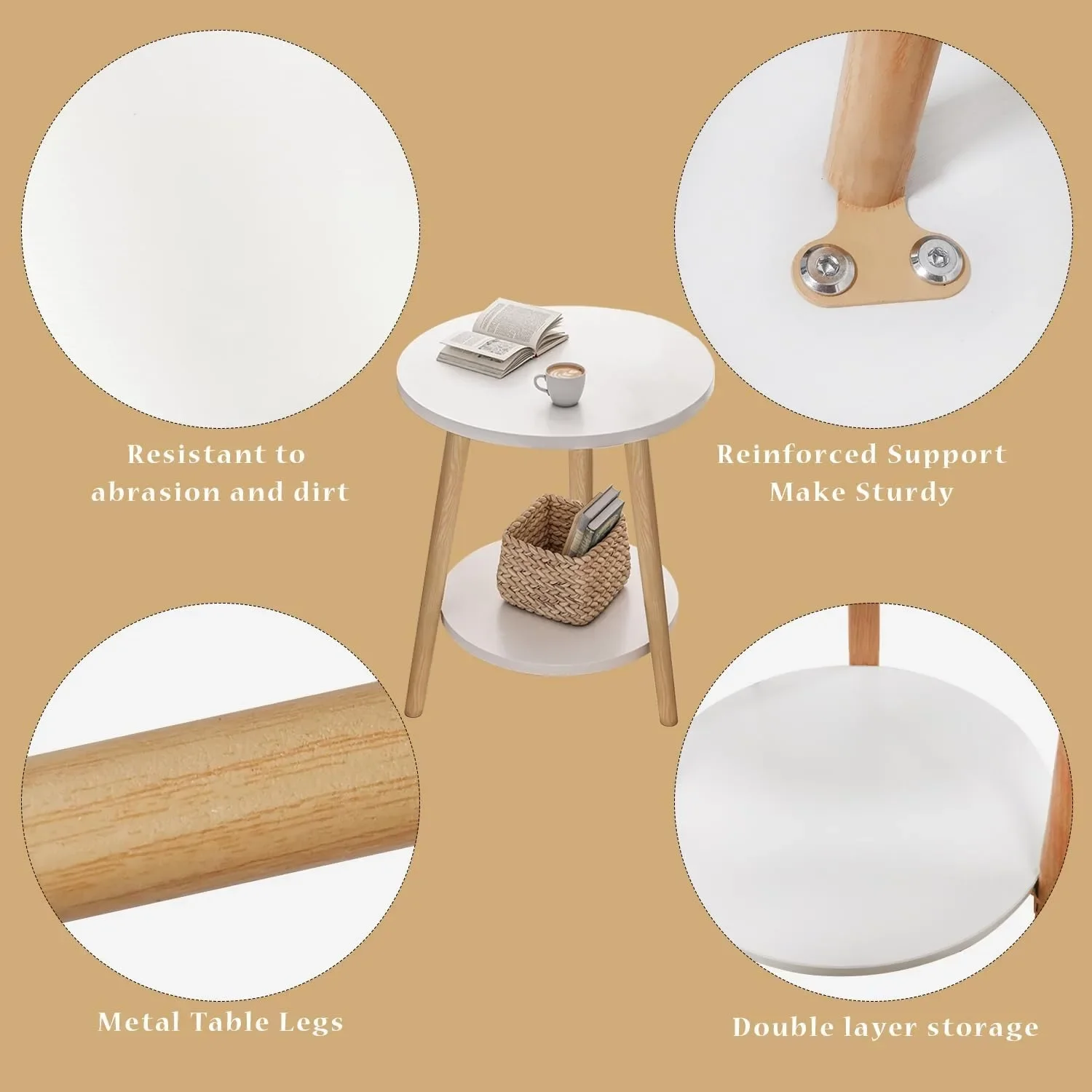 Dubbele Gelaagde Ronde Eettafe - Desk Setup Modern recensie en prijs