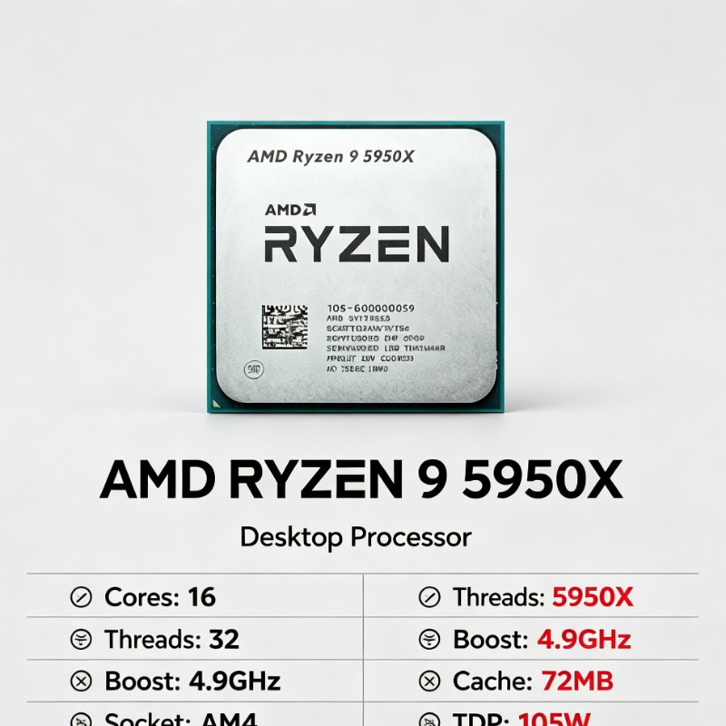 AMD Ryzen 9 5950X 16 Core 32 T - Amd Cpu Ryzen 9 recensie en prijs