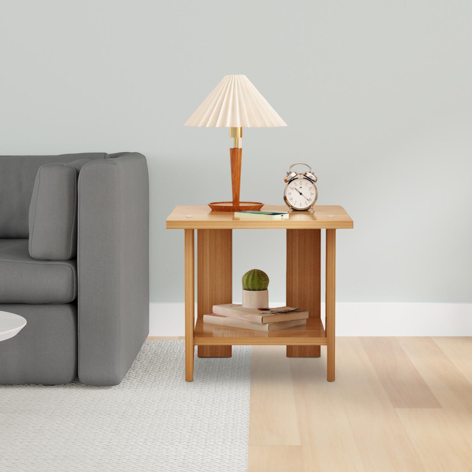 Houten Dubbellaags Bijzettafel - Desk Setup Maker recensie en prijs