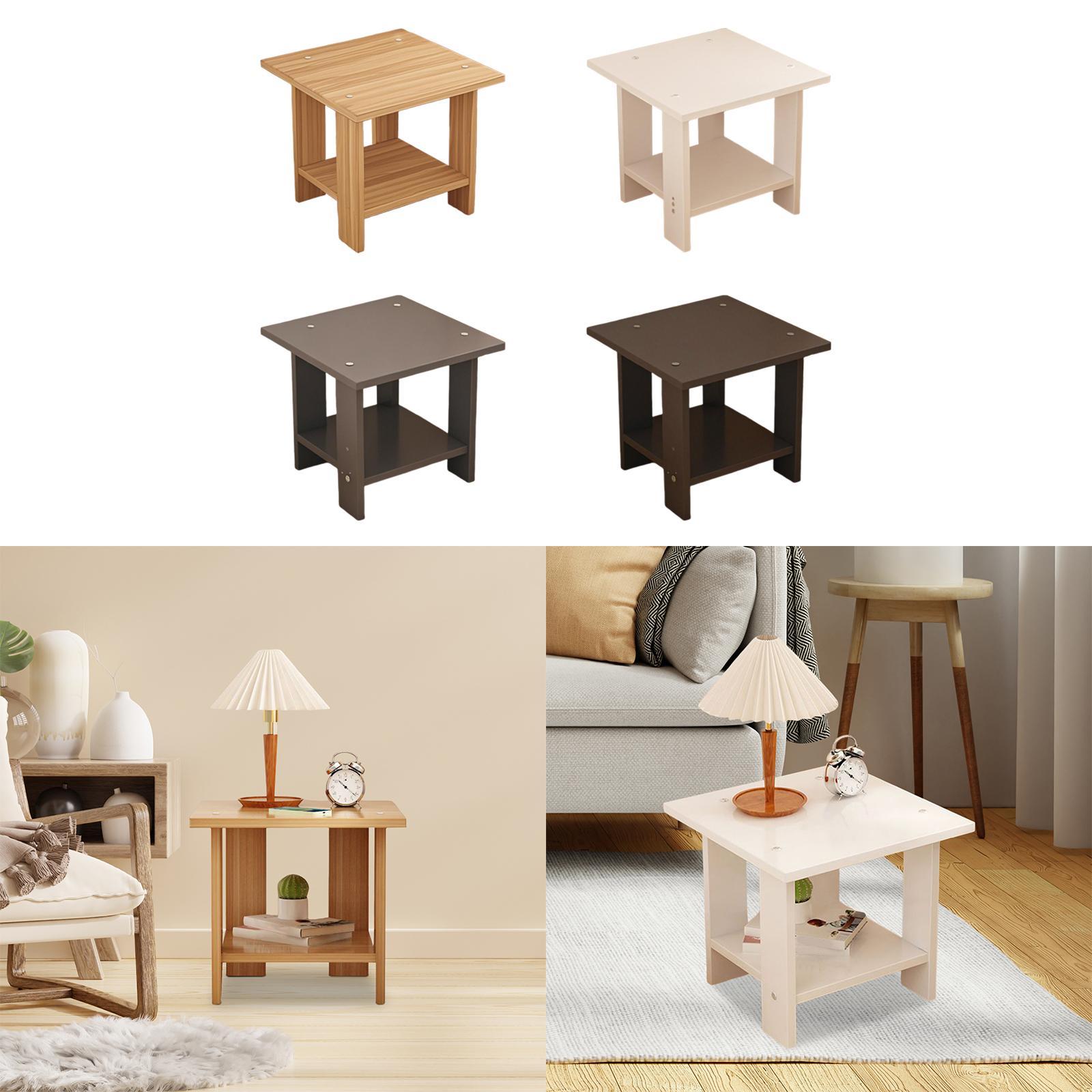 Houten Dubbellaags Bijzettafel - Desk Setup Maker recensie en prijs