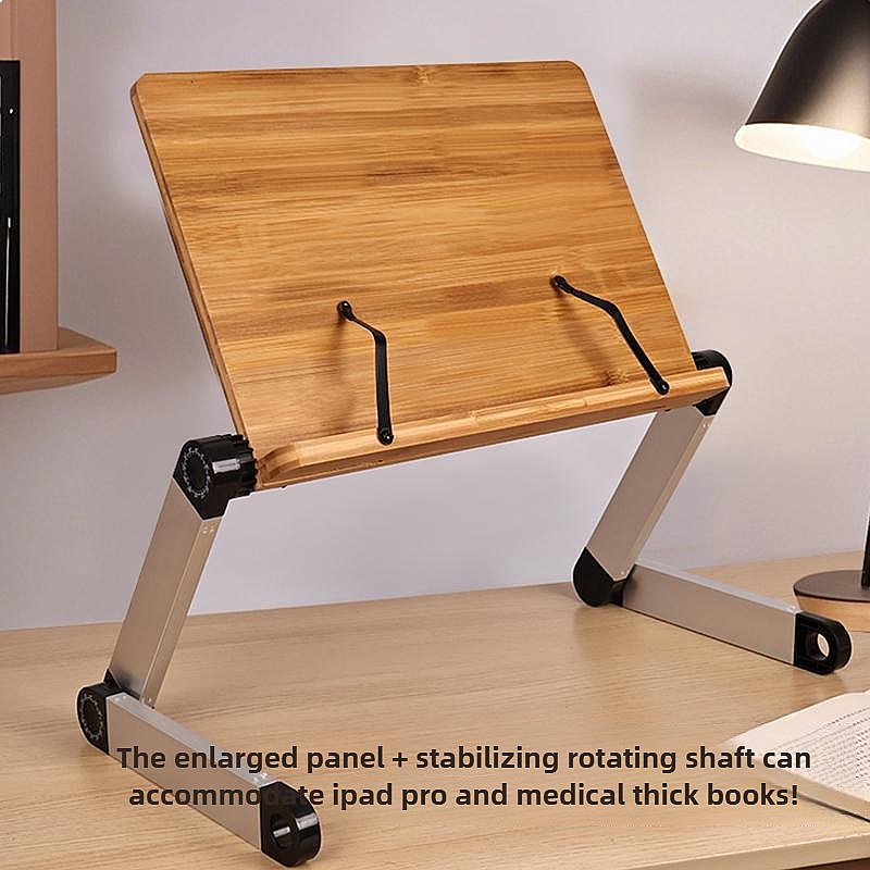 Bamboe verstelbaar bedbureau L - Desk Setup With Ipad recensie en prijs
