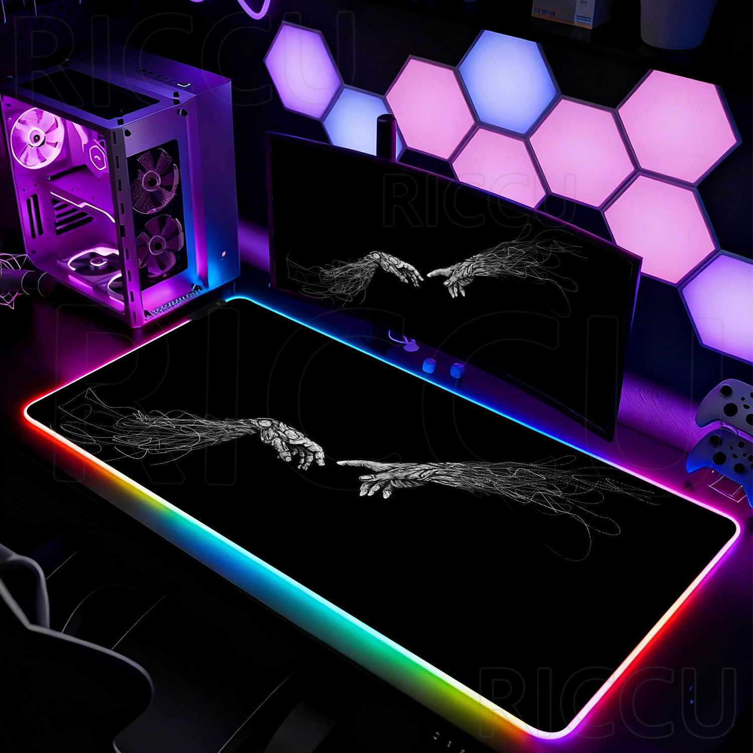 RGB XXL HD Grote Zwart-Witte G - Desk Setup Pc And Laptop recensie en prijs